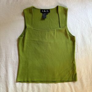 SOLD Vintage Lime Green Knit Tank Top